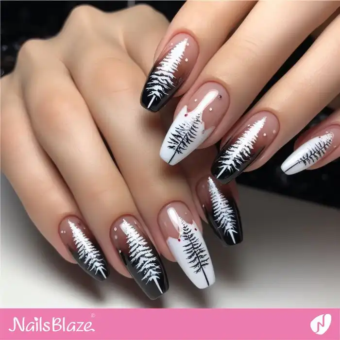 Glossy Ombre Christmas Tree Nails | Christmas | Winter - NB1247